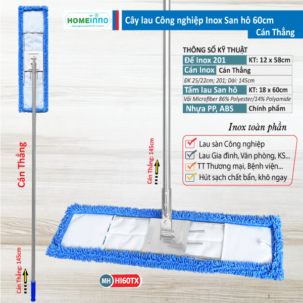 Cây CN Inox San Hô 60cm - Cán Thẳng