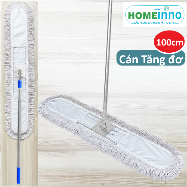 Cây Lau Bụi Cotton Inox 100cm - Cán Tăng Đơ