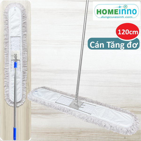 Cây Lau Bụi Cotton Inox 120cm - Cán Tăng Đơ