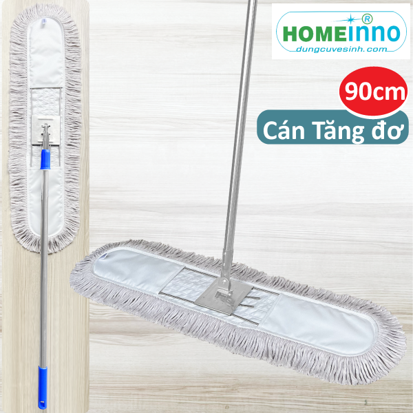 Cây Lau Bụi Cotton Inox 90cm - Cán Tăng Đơ