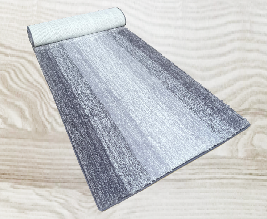 Striped Fluffy Polyester Door Mat - Balayage