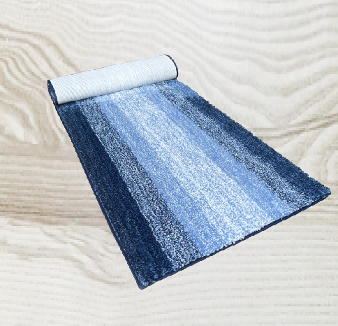 Striped Fluffy Polyester Door Mat - Balayage