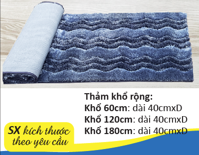 Thảm Sóng Biển Lông Bóng - Ombre