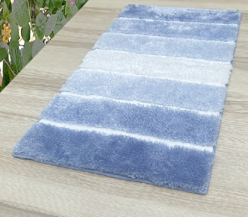 Waved Snow Glossy Polyester Door Mat - Ombre