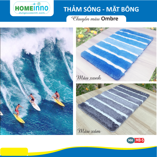 Thảm Sóng Mặt Bông - chuyển màu Ombre