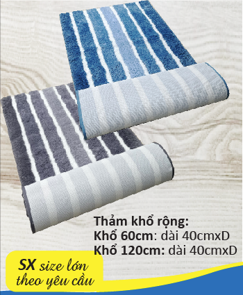 Thảm Sóng Ombre - Mặt Bông (Lớn)