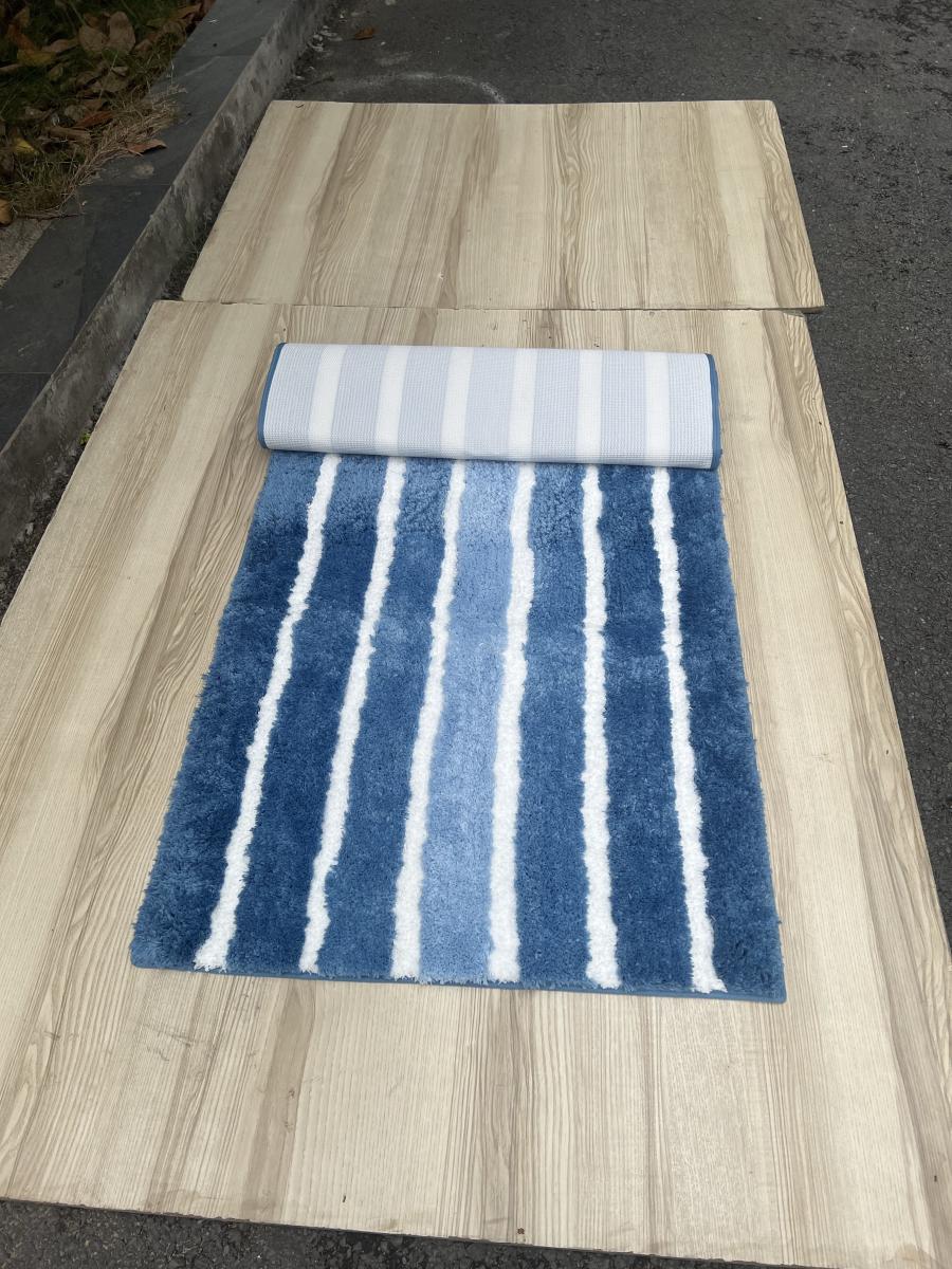 Waved Fluffy Polyester Door Mat - Ombre (Large)