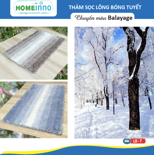 Thảm Sóng Lông Bóng Tuyết - Ombre (Lớn)