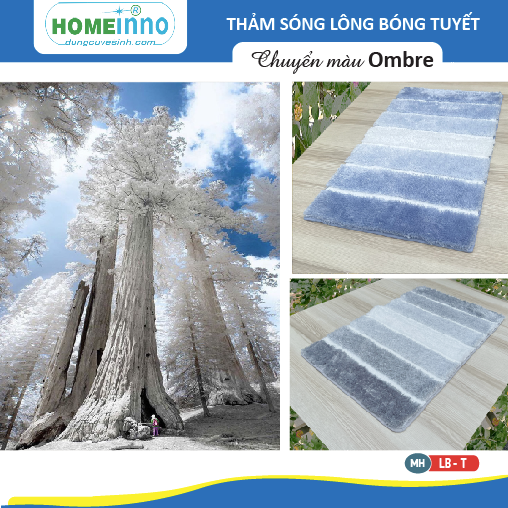 Waved Snow Glossy Polyester Door Mat - Ombre