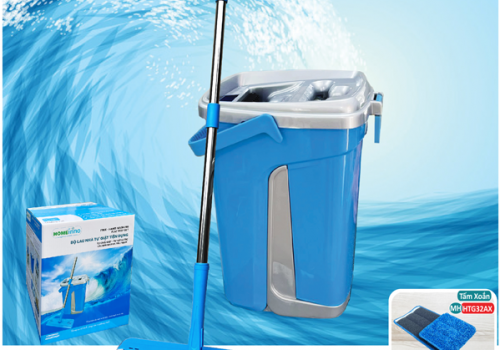Bộ Lau Nhà Tự Giặt Màu Biển