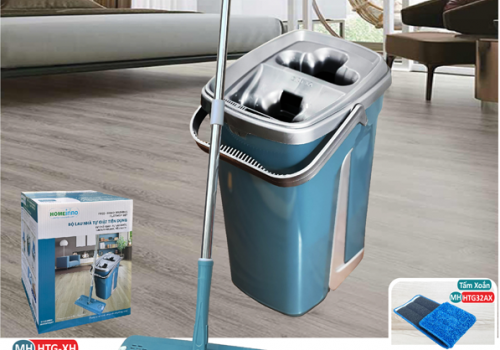 Bộ Lau Nhà Tự Giặt Màu Xanh Xe Hơi