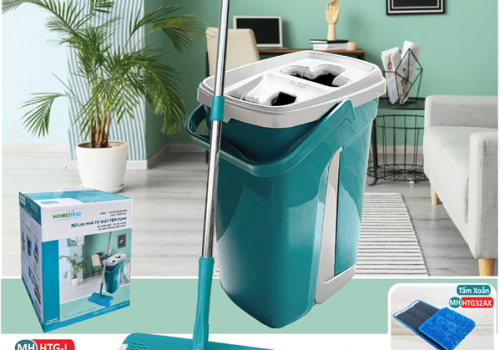 Bộ Lau Nhà Tự Giặt HOMEINNO Màu Xanh Lá Đậm