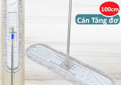 Cây Lau Bụi Cotton Inox 100cm - Cán Tăng Đơ