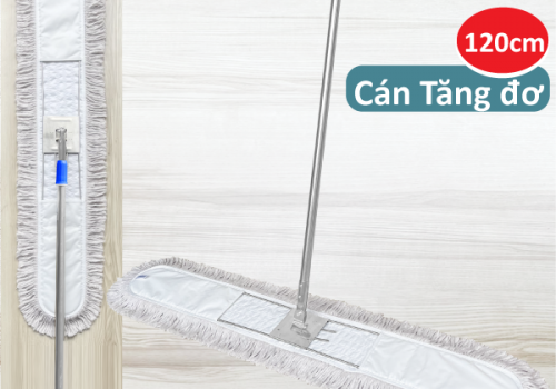 Cây Lau Bụi Cotton Inox 120cm - Cán Tăng Đơ