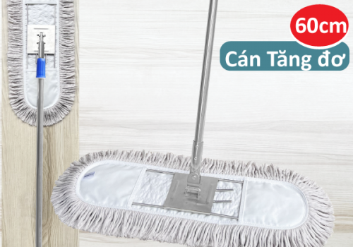 Cây Lau Bụi Cotton Inox 60cm - Cán Tăng Đơ