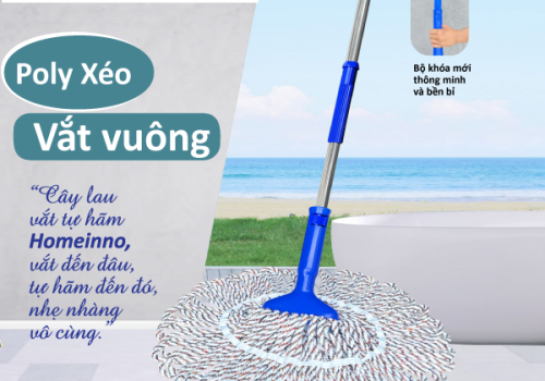 Cây Lau Vắt Tự Hãm Vuông Xéo Nùi Polyster
