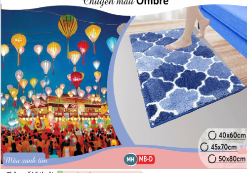Thảm Đèn Lồng Ombre - Mặt Bông