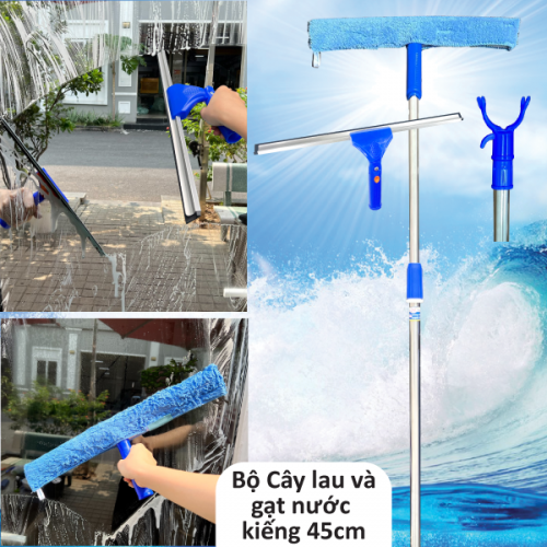 45cm - Bộ Cây lau và gạt nước kiếng 45cm