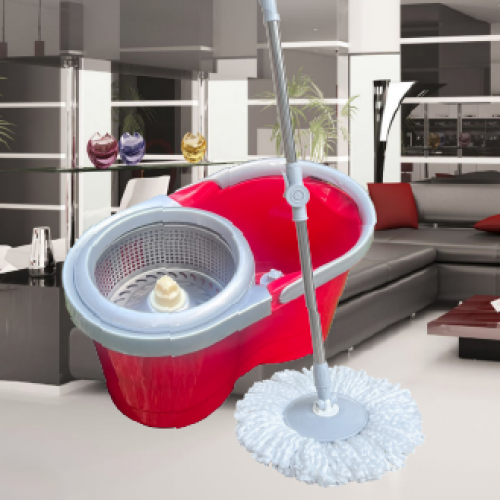 Bộ Thùng Lau Nhà 360° Homeinno Loại Tròn Màu Đỏ