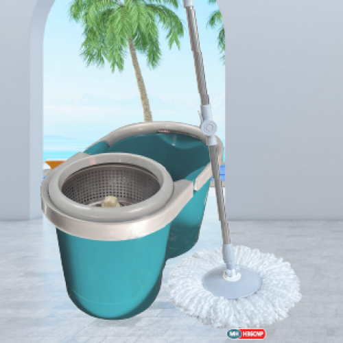Bộ Thùng Lau Nhà 360° Homeinno Loại Tròn Màu Xanh Lá Đậm