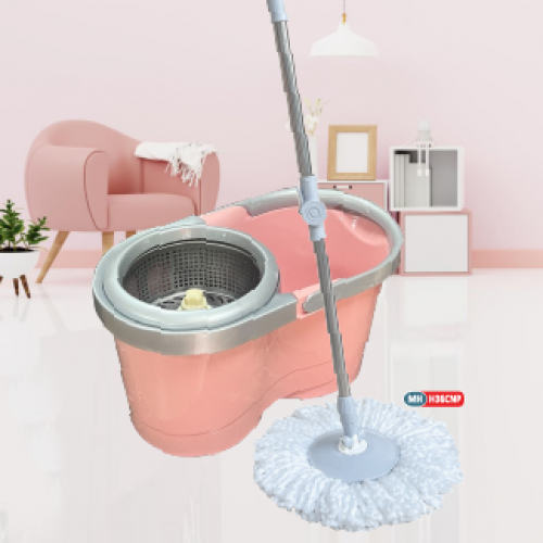 Bộ Thùng Lau Nhà 360° Homeinno Loại Tròn Màu Hồng Pastel