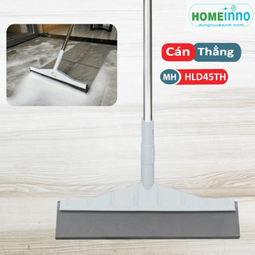 Cây Gạt Sàn Lưỡi Đôi 45cm - Cán Thẳng - Màu Xám