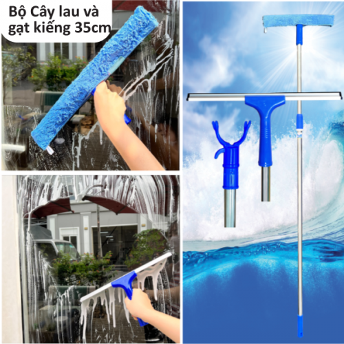 35cm - Bộ cây lau và gạt nước kiếng 35cm