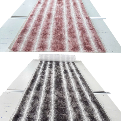 Zebra Sriped Glossy Polyester Door Mat - Balayage (Large)